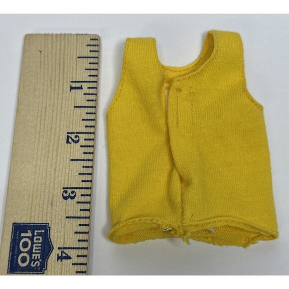 Mattel Barbie 1989 Ken My First Fashions Easy On Shirt Yellow - Picture 3 of 4